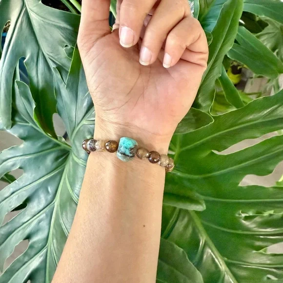 Chrysoprase, Agate, Hematite & Amazonite Bracelet (one) - Picture 6 of 6